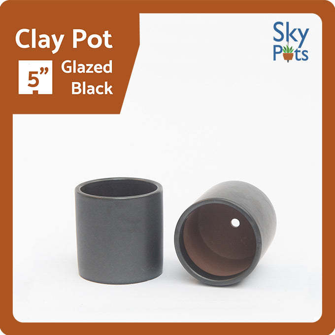 black clay planter pots Black Clay Pot
