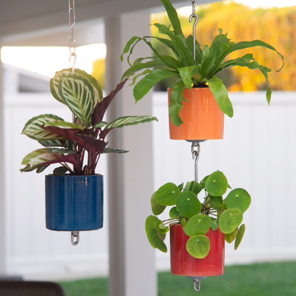 multi pot plant hanger SkyPots - Three (3) Pot Hangers for Plants + Accessories - Connectable Hanging Planter Kits - Pots not Included