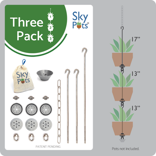 Three Pack Pot Hangers for Plants