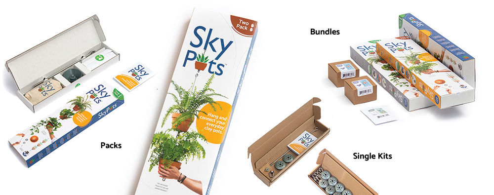 SkyPots are available in Packs, Bundles and Single Kits.